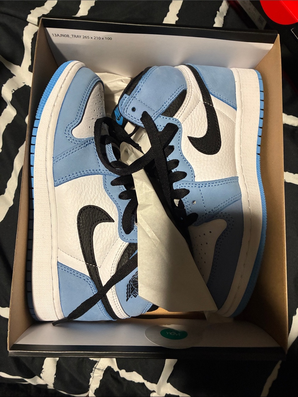 Kids High-Top Sneakers in Light Blue, White & Black - Classic Sport Style